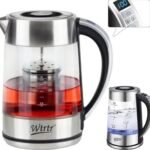 غلاية زجاجية سعة 1.7 لتر، 2200 واط. غلاية قهوة، غلاية شاي