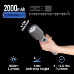 ⁦مصباح يدوي LED قابل لإعادة الشحن من فيليبس 9 واط⁩ - الصورة ⁦2⁩